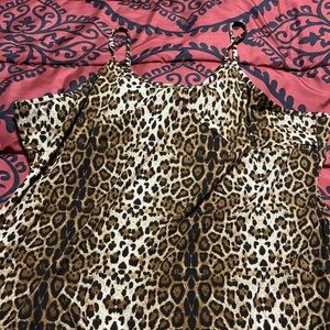 REBDOLLS cheetah slip dress
